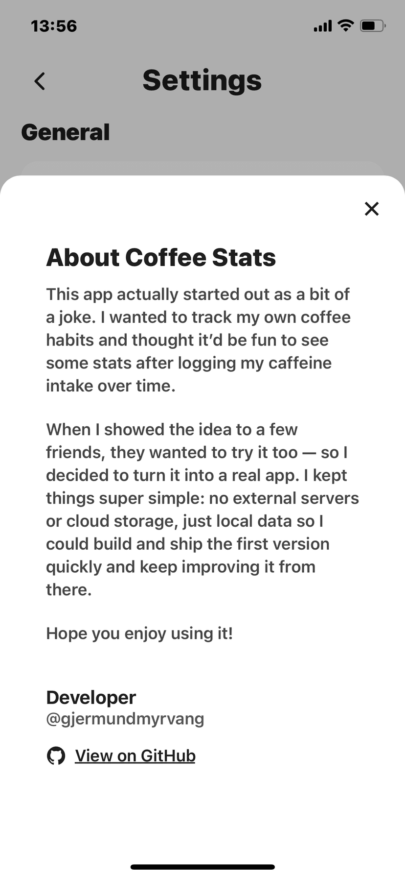about the app